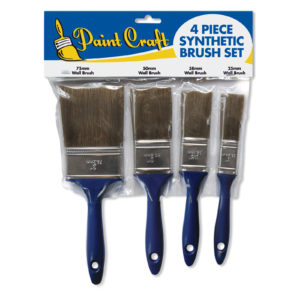 Paint Craft 4 Piece Synthetic Brush Set (25/38/50 & 75mm)