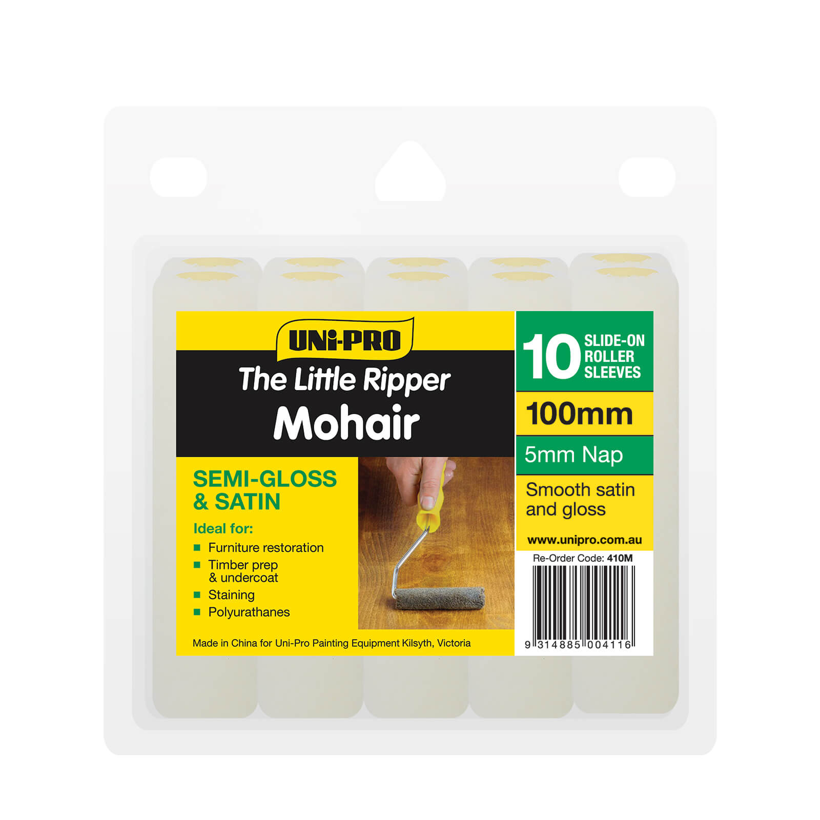 UNi-PRO Little Ripper Mohair Covers 10 Pack - 5mm nap