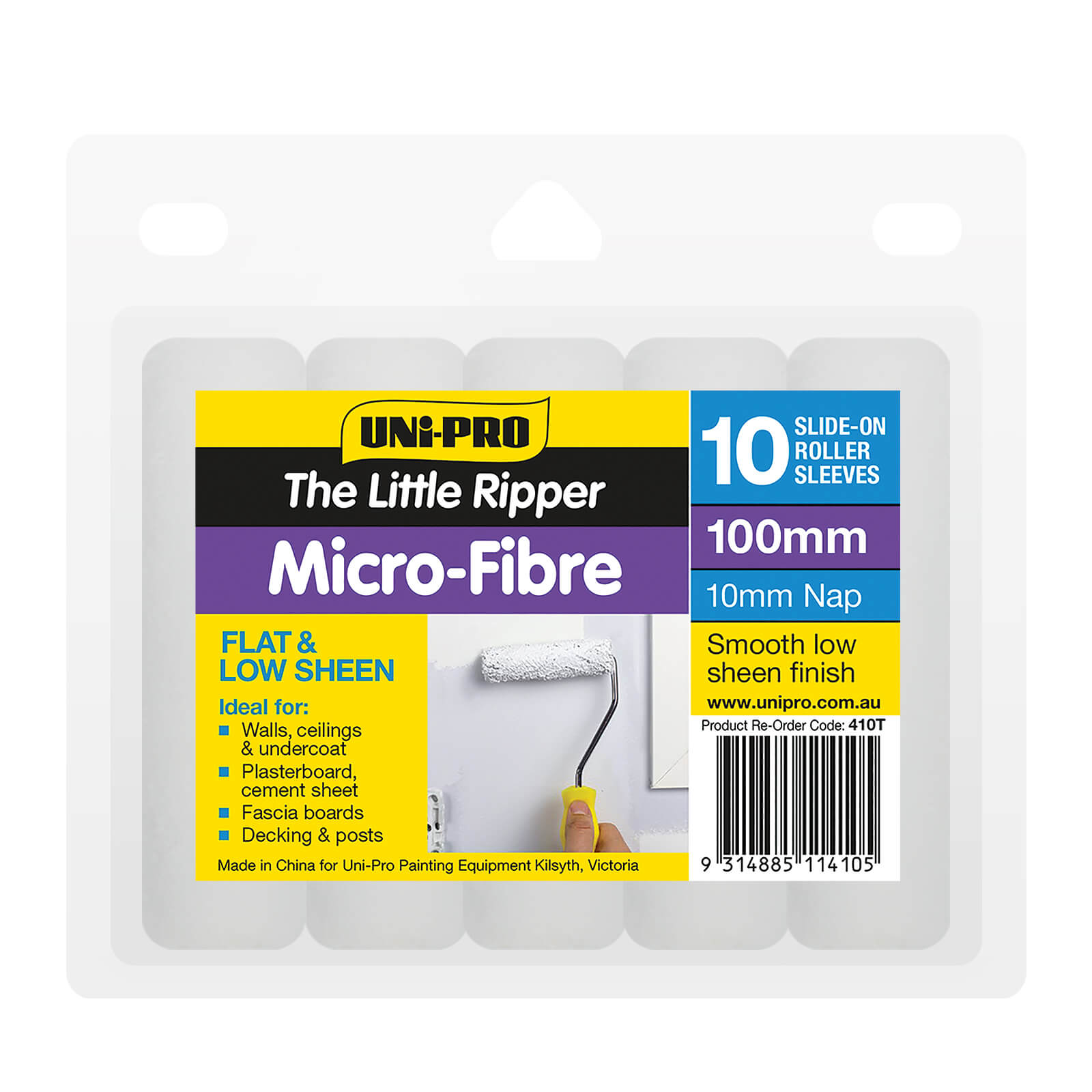 UNi-PRO Little Ripper Microfibre Covers 10 Pack -10mm nap