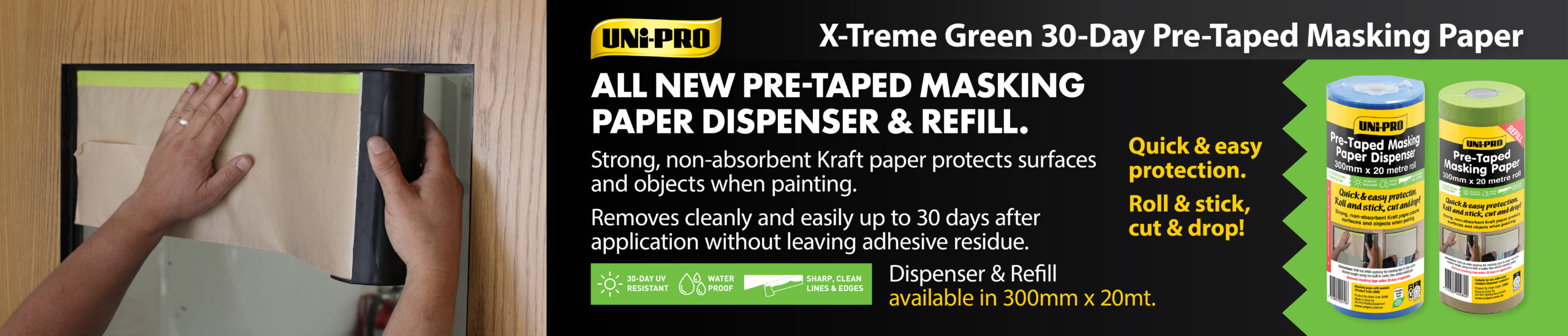 2800x600 Slider - Pre-Taped Masking Paper F21