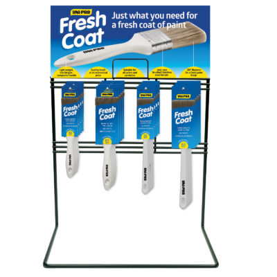 UNi-PRO Fresh Coat Brush Counter Stand Header Card