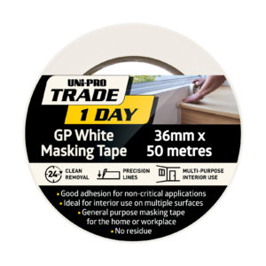 UNi-PRO Trade 1 Day White Masking Tape Range
