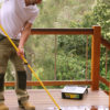 UNi-PRO Floor & Decking Applicator With Adjustable Pole and Scrubbing Brush