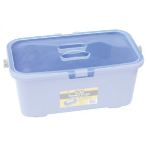 UNi-PRO 1.2 Litre Handy Paint Pot Clear Plastic Bucket & Lid - Unipro