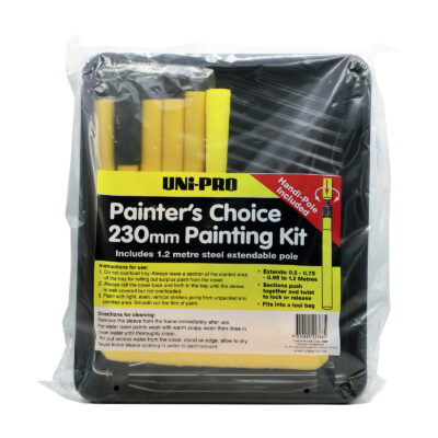 UNi-PRO 230mm Painter's Choice Roller Kit With 5 Section Pole 10mm Nap