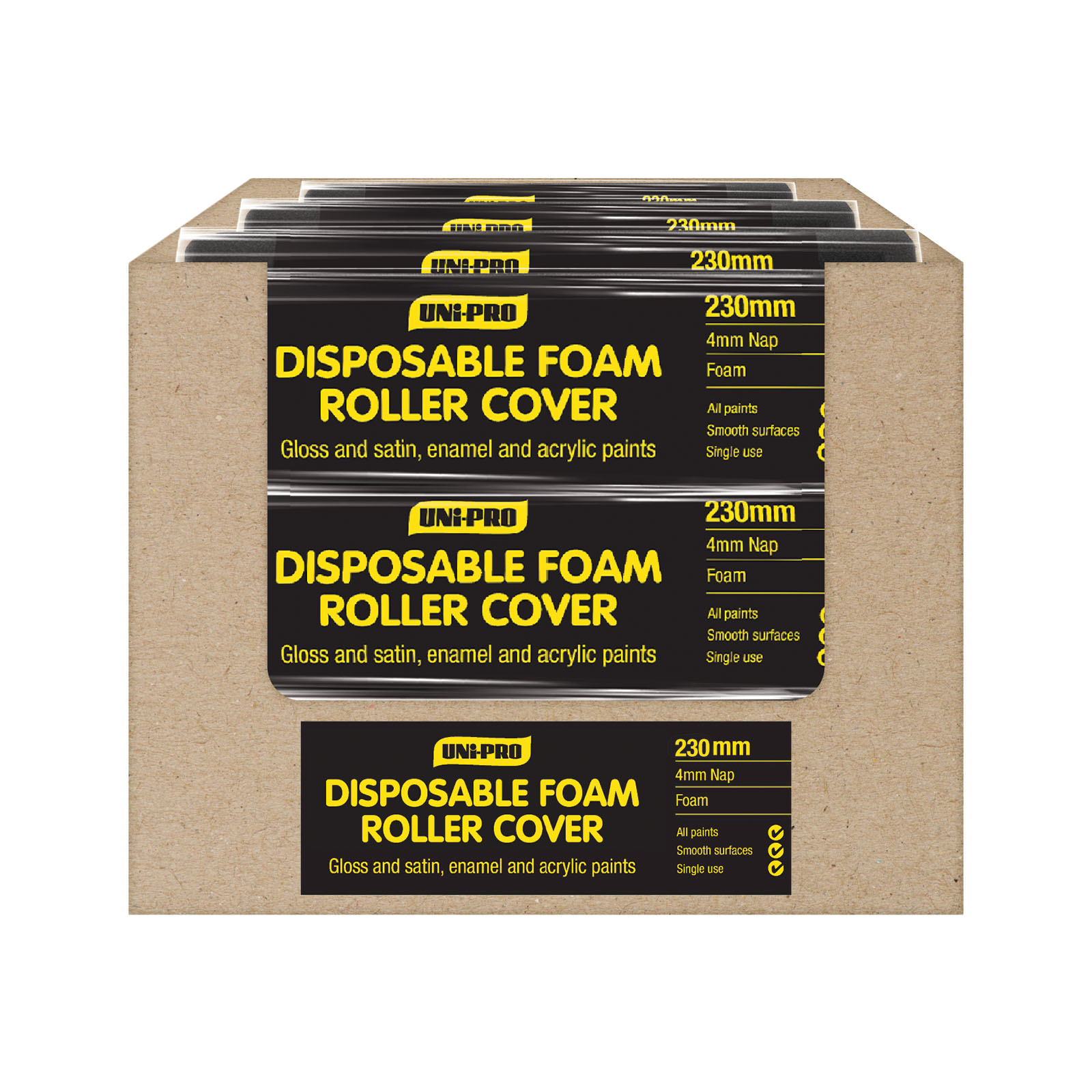 UNi-PRO Disposable Foam Roller Covers Range 5mm Nap