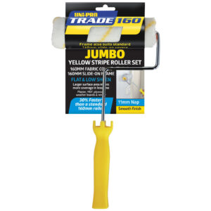 UNi-PRO Trade 160mm Jumbo Core Yellow Stripe Mini Roller Set 11mm Nap