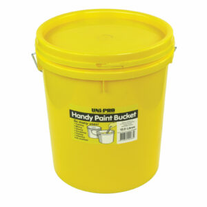 UNi-PRO 1.2 Litre Handy Paint Pot Clear Plastic Bucket & Lid - Unipro