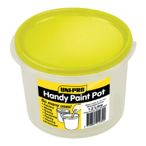 UNi-PRO 1.2 Litre Handy Paint Pot Clear Plastic Bucket & Lid